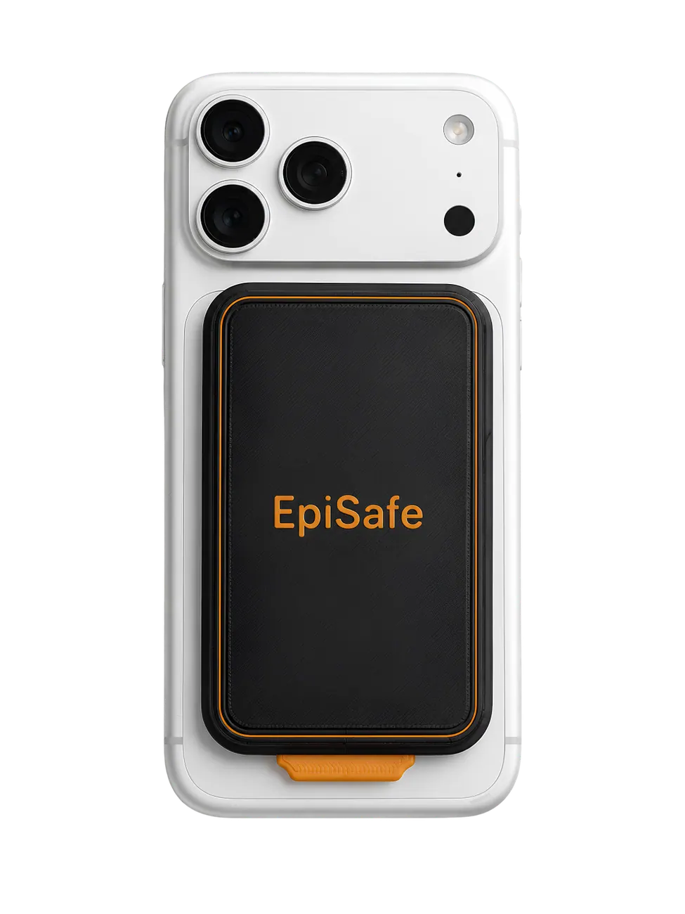 EpiSafe — an epinephrine auto-injector mounted to the back of a phone