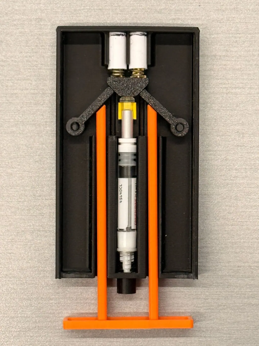 The EpiSafe internal injector mechanism, close up on the bench